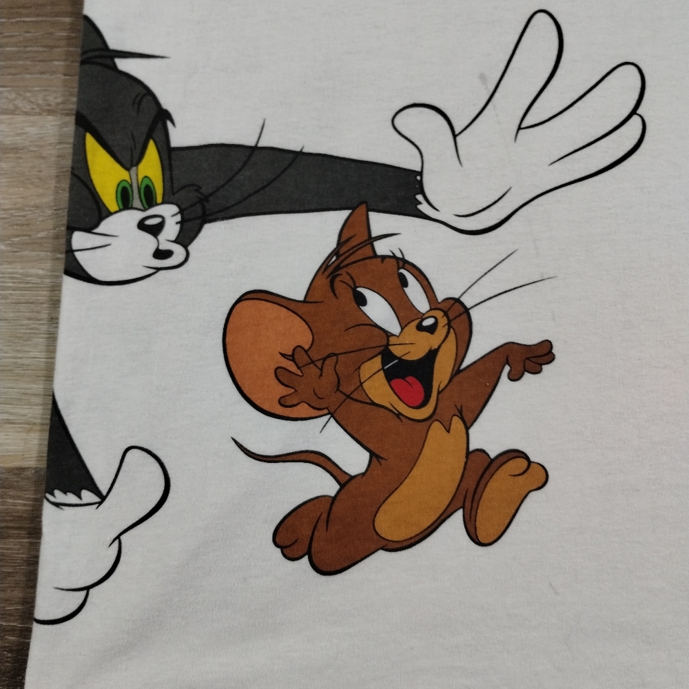Hanna Barbera Tom and Jerry Chase Long Sleeve T-Shirt Size Large Double Sided - Picture 6 of 15